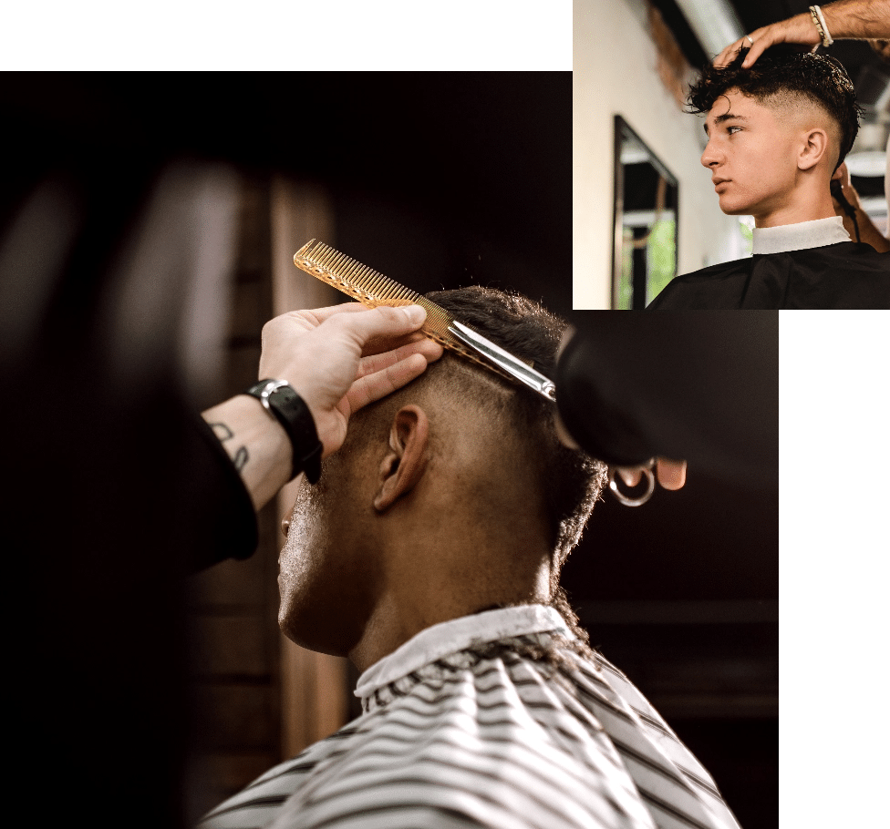 Man Getting a Haircut