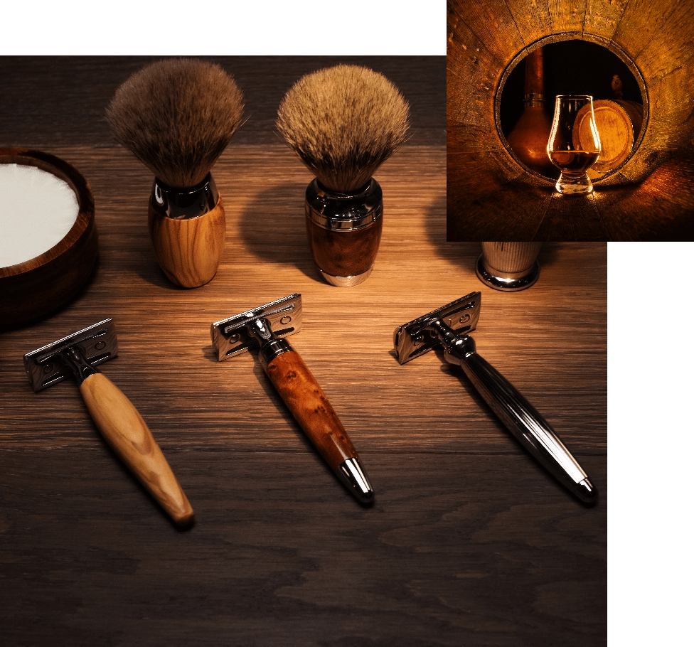 Shaving Brushes and Safety Razor Blades